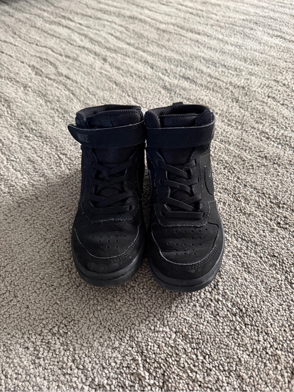 Nike Kids All-Black High-Top Sneakers